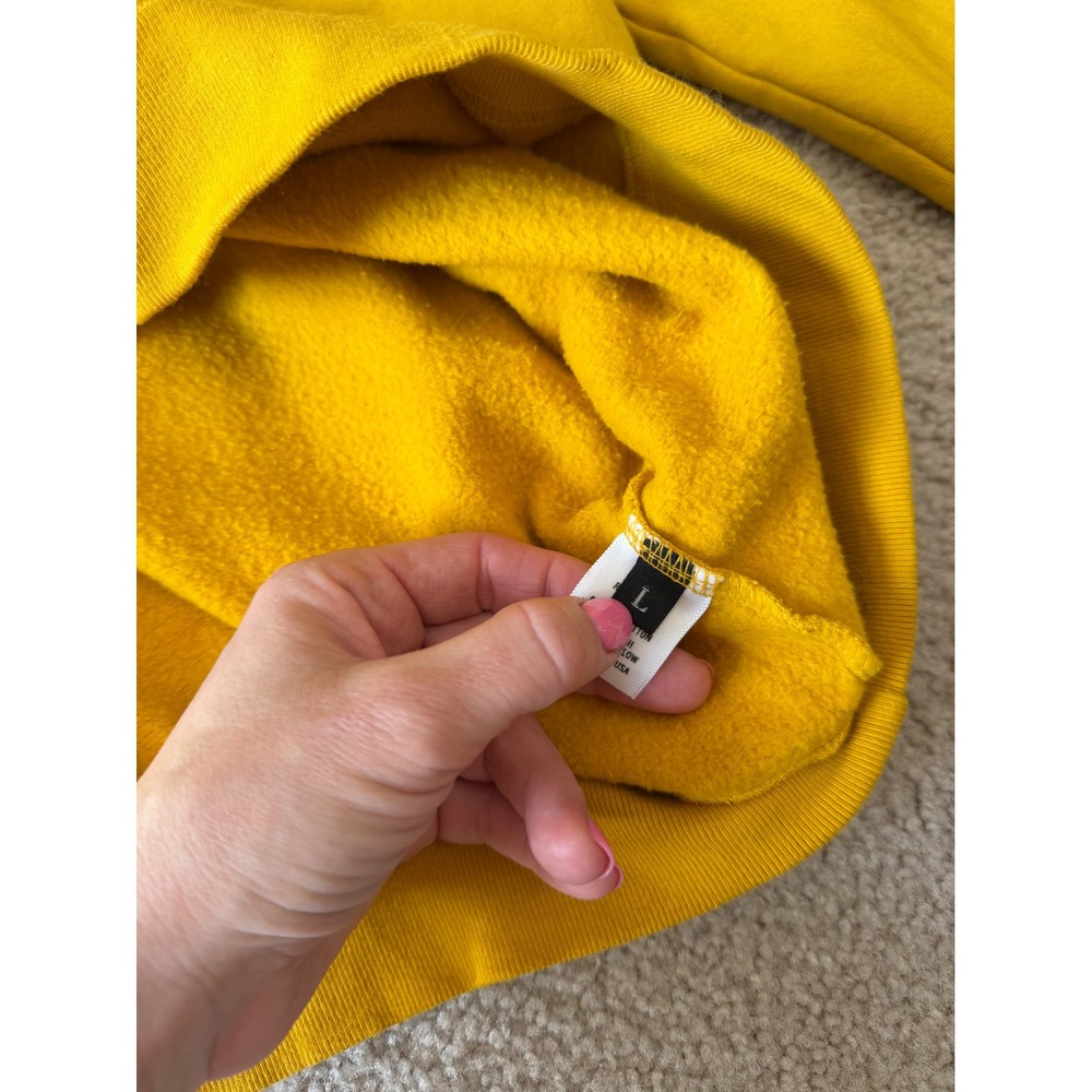 Clare V Sweatshirt Crewneck Pullover Oui Marigold Yellow large - Picture 10 of 11